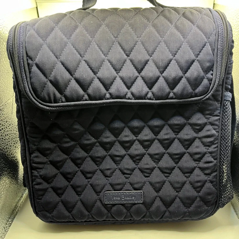 Vera Bradley Quilted Black Cosmetic Case